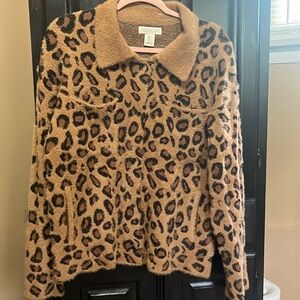 Rachel Zoe Fuzzy Cheetah Top